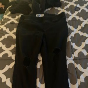 Old navy black distressed Jeggings